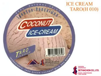 taro ice cream coconut base