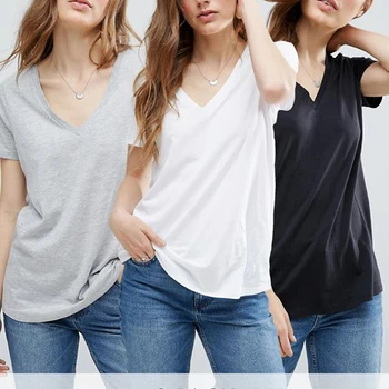 plain cotton t shirts for womens