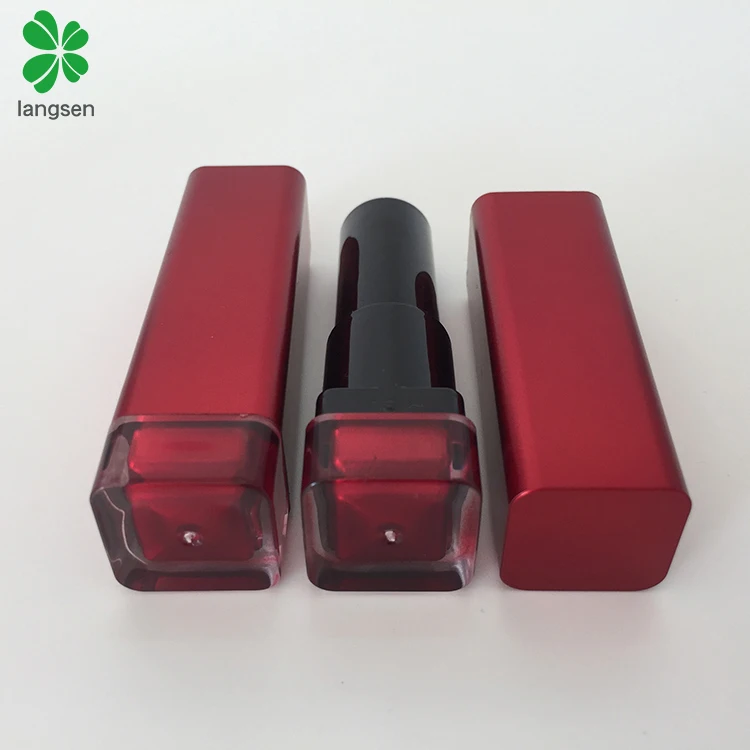 Luxury plastic suqare shaped lipstick tubes