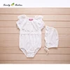 children White Solid color Smocked Pima Bubble Romper for baby