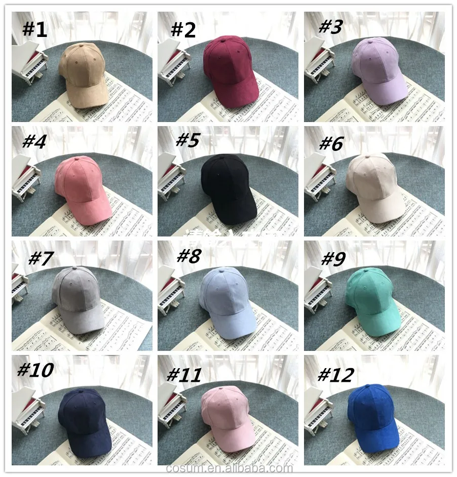 Wholesale custom cap suede trucker fashion suede baseball plain hat
