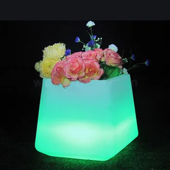 Led Lighting Plastic Bag Flower Vase Plastic Transparent Vase