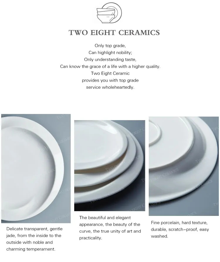 china manufacturer round platter for hotel wedding white ceramics banquet porcelain