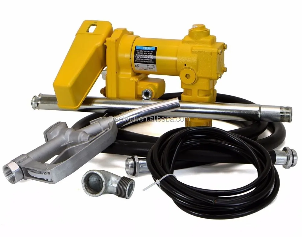 Fuel Transfer Pump 12 Volt 20 GPM Diesel Gas Gasoline Kerosene w// Nozzle Kit