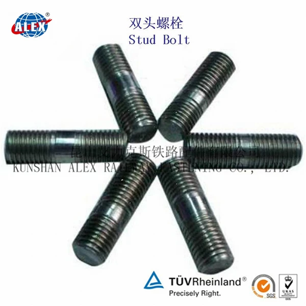 Din High Tensile Din976 Stud Bolt Astm A193 Gr B7 With 2h Heavy Hex Nut