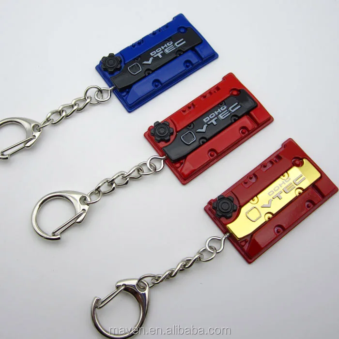 Zinc Alloy Racing Car Vtec Engine Head Valve Cover Cylinder Cap Keychain Keyring Pendant Buy