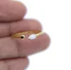 HIGH QUALITY 18k gold plated fashion wholesale fine jewelry oval black cz adjust midi ring