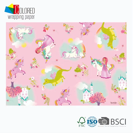 Unicorn and Princess Printing Gift Wrapping Paper
