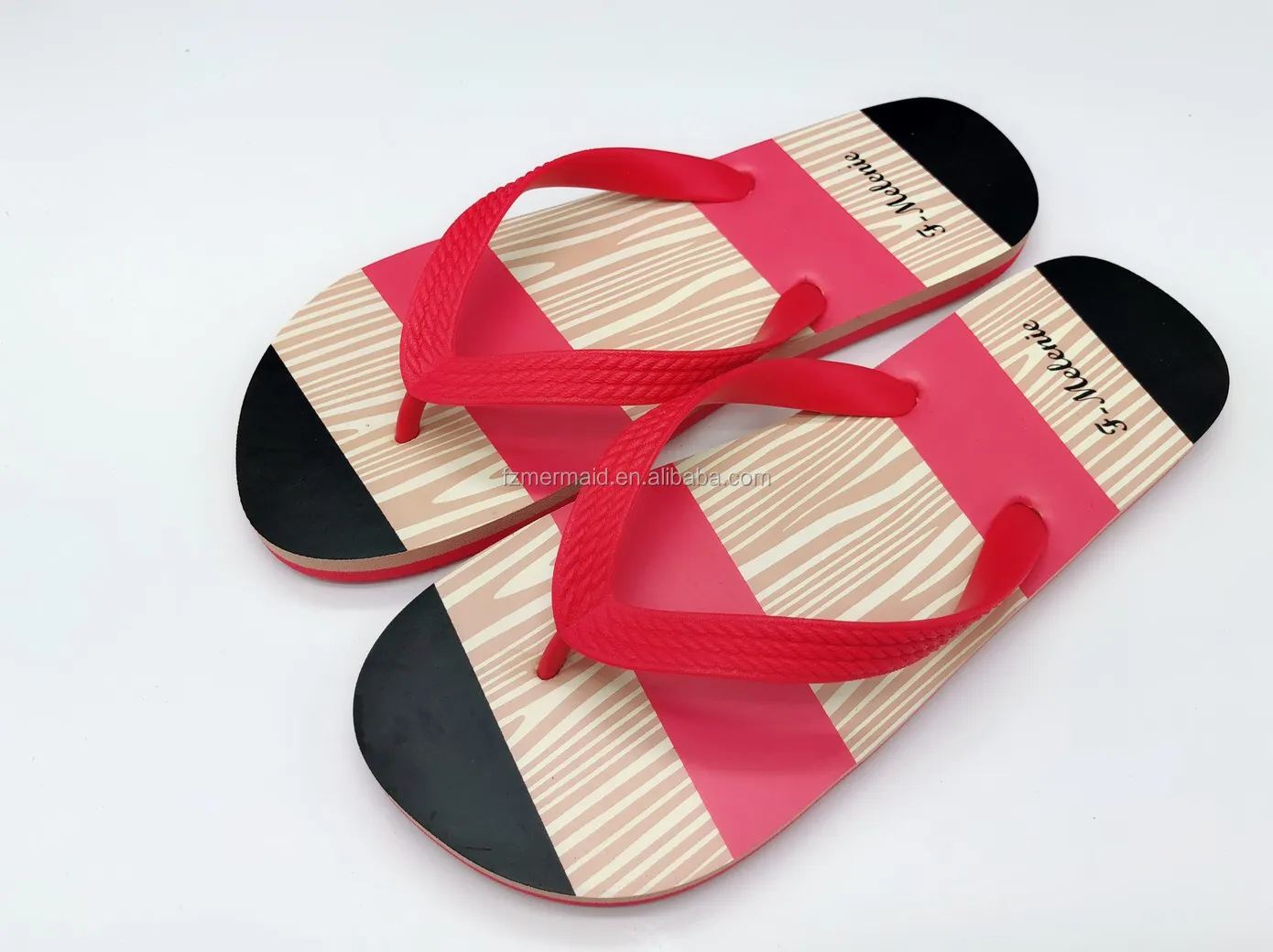 2024 Hot Selling Wooden Slipper for Man , Wide Wooden Rubber Slipper, Pvc Upper Beach Sandals Flip Flop