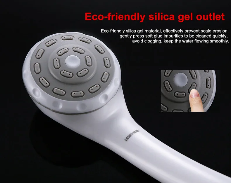 LESSO WP06801T nice pirice ABS plastic water saving rainfall shower heads