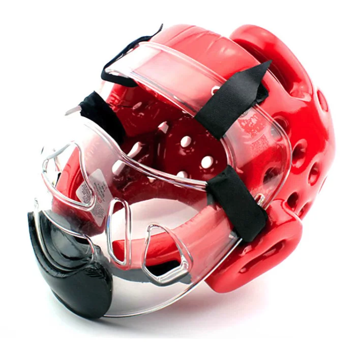 Taekwondo Head Headgear Head Guard Blue Red Taekwondo Helmet With Face