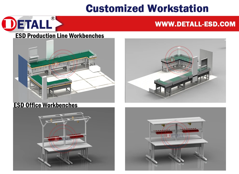 Double Sided Laminated Mdf Work Bench Furniture With Modular