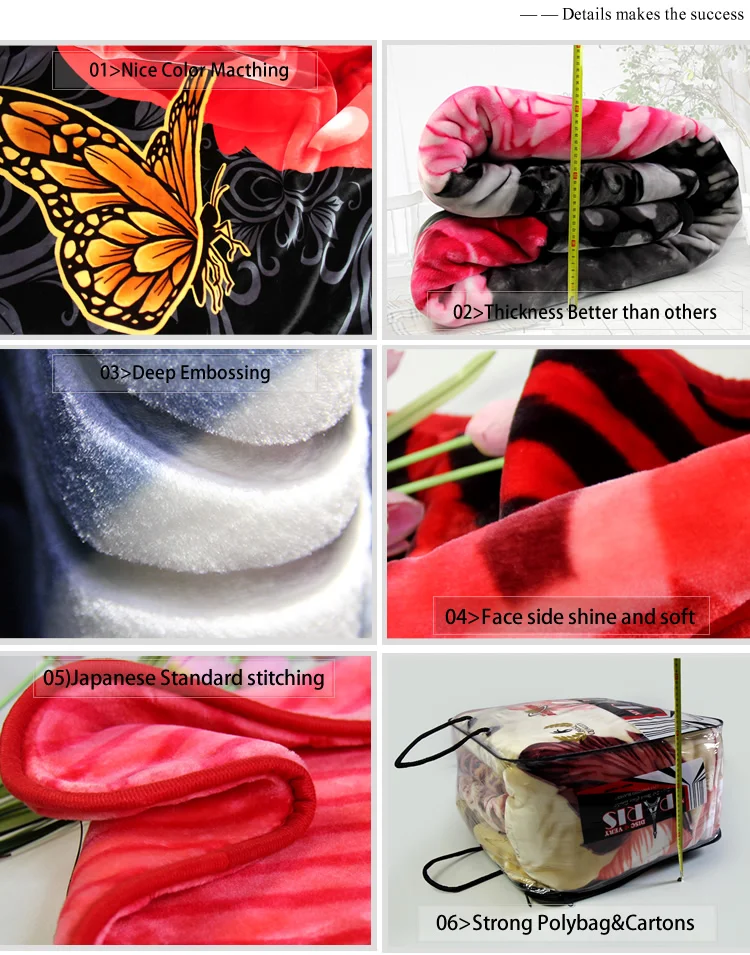 100 Polyester Spanish Style 1Ply 1Side Embossed China Mora Blanket