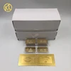 1000pcs Gold plated Zimbabwe Banknote one hundred Trillion Dollars Bar Coin for game playing money and collection