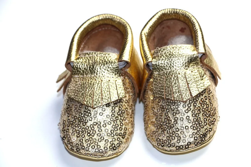 silver newborn shoes