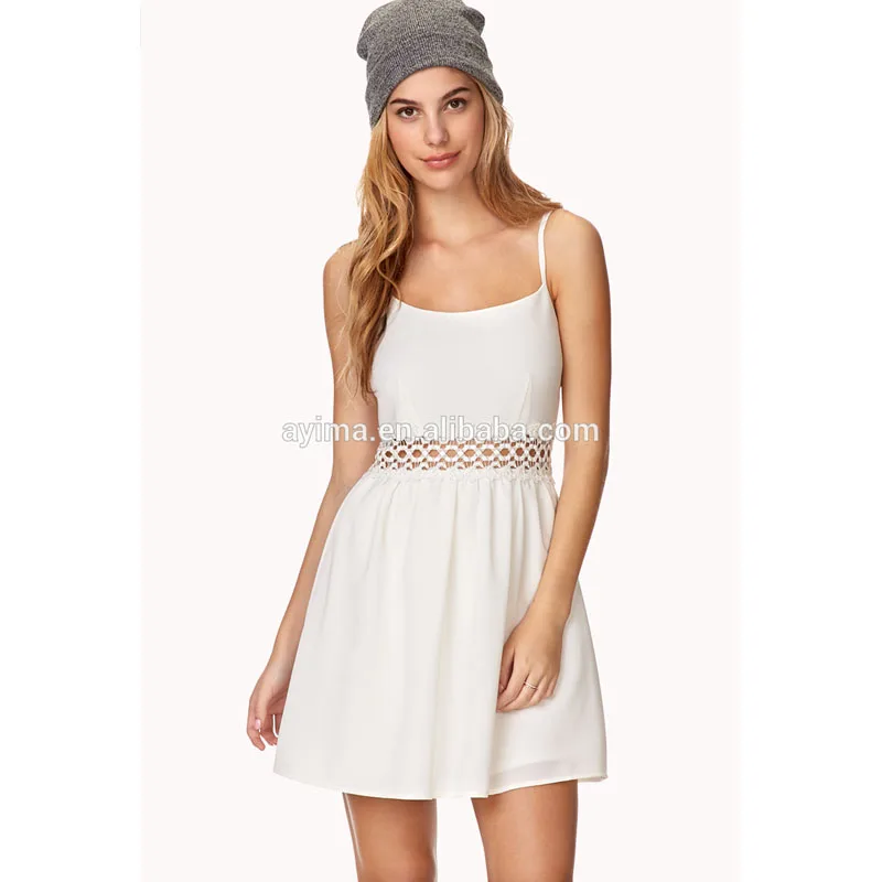 plain white summer dress