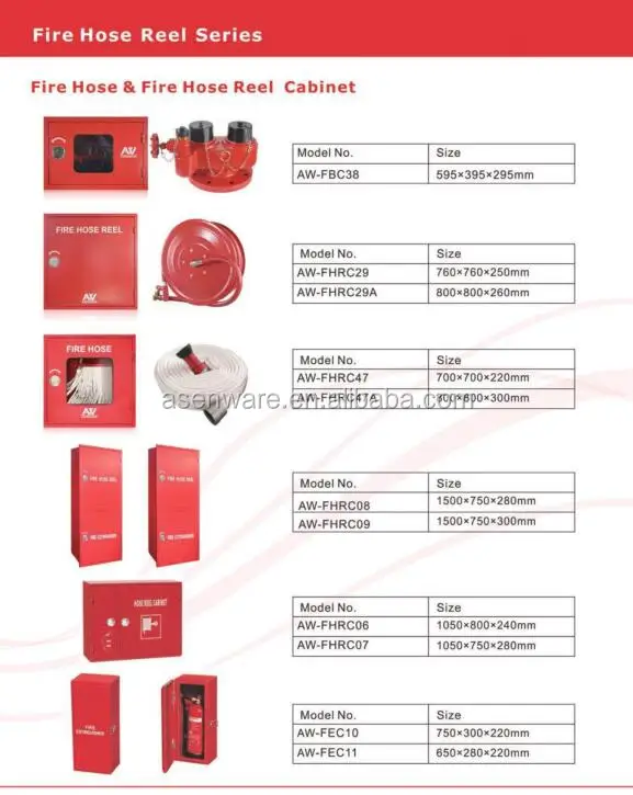 Asenware Fire Fighting Hydrant Hose 1.5 inch 2.5 inch Fire Hose