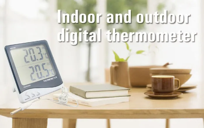 Big display digital LCD standing indoor room household thermometer