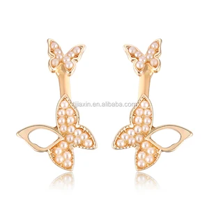 Manufacturers selling hanging butterfly earrings two wear fashion temperament Korean earrings fine jewelry for women