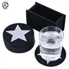 Premium Felt Drink Coasters 100% Wool Soft Absorbent Felt Coasters with Holder
