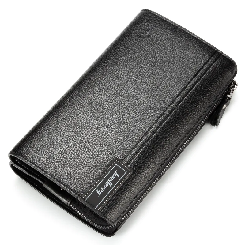 2019 Baellerry Wholesale Luxury Long Zipper Travel Leather Wallet for Men Big Capacity Clutch Men's Purse Wallet