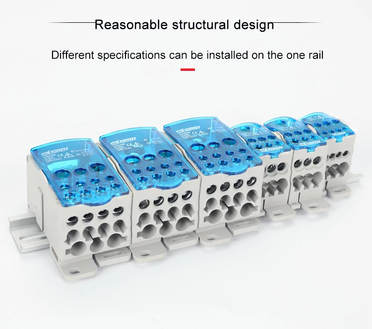 UKK 250A Brass Conductor Power Distribution Screw Terminal Blocks