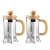 Hot sale in Amazon portable pyrex french press coffee and tea maker 1000ml