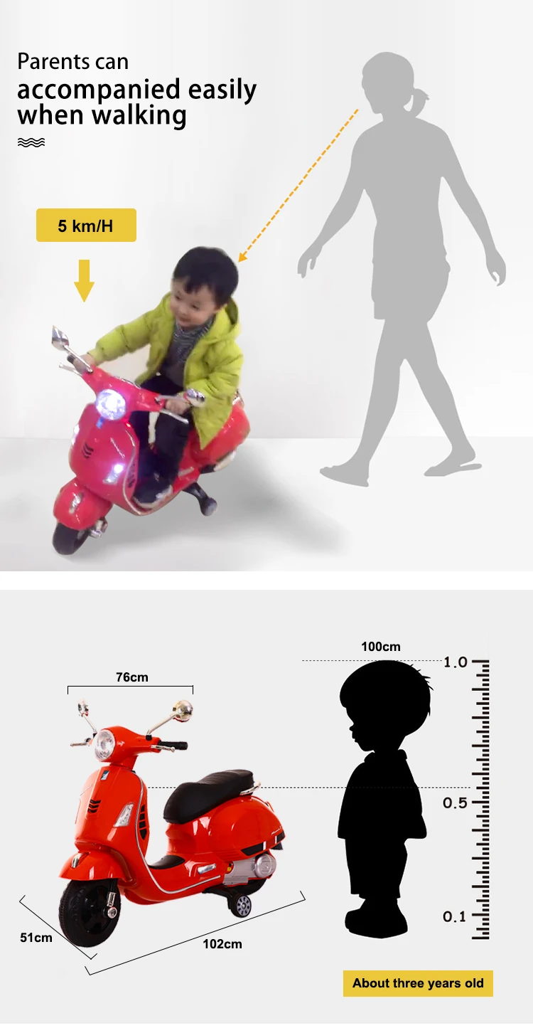 fashion design ride on motorcycle 36v with music and light