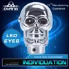 skull shift knob with led,red and blue light
