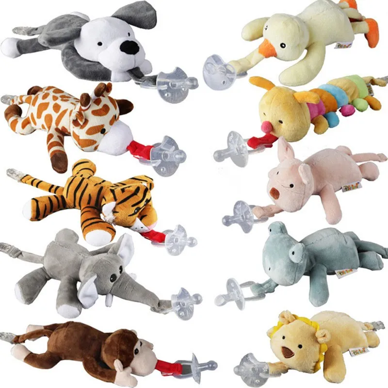 Baby Infant Kids Pacifier Chain Clip Animal Hippo Dummy Soother Nipple Holder 
