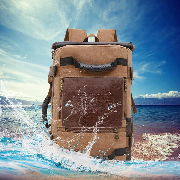 Large Capacity Men Travel Bag Out Mountaineering Backpack Canvas Bucket Shoulder Bags Male Out Door Travel Backpacks