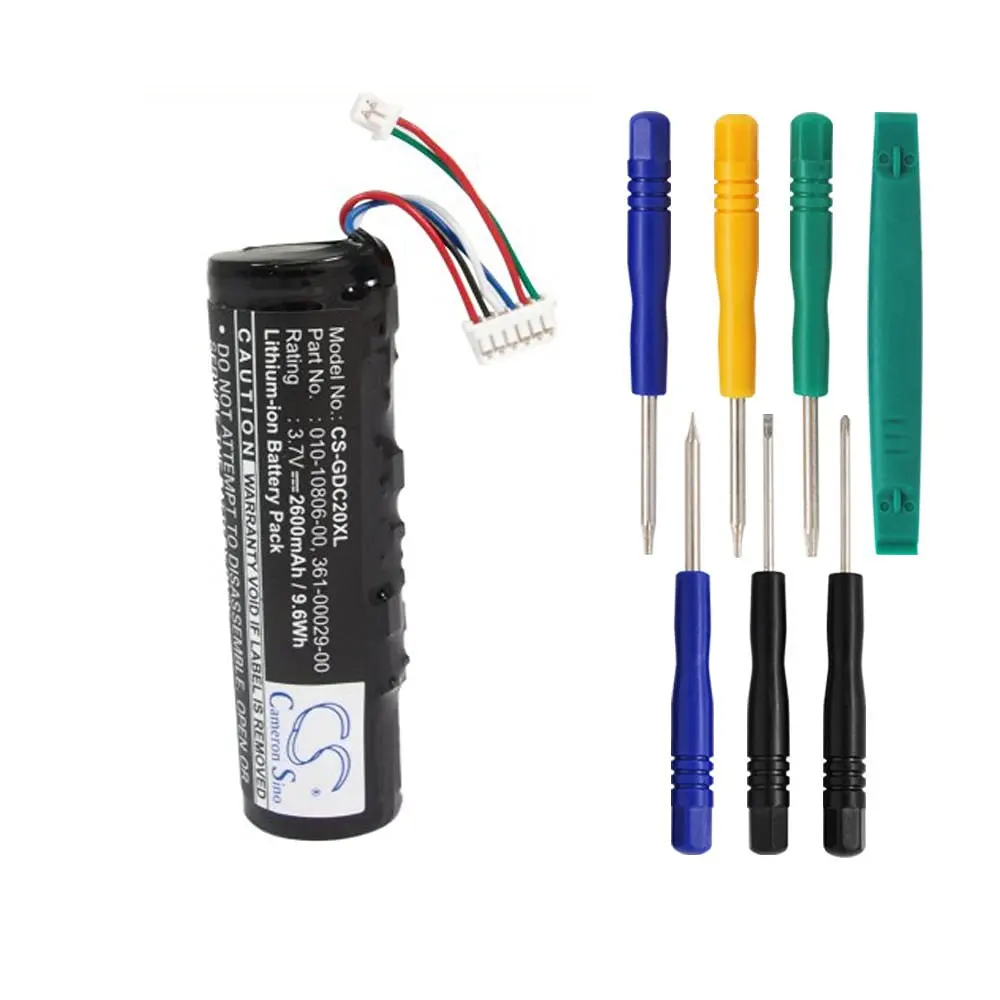 Cameron sino 2600mAh Li-ion Rechargeable Battery 361-00029-00 010-10806-00 Replacement For Garmin DC20 DC30 DC40, Astro System DC20, Dog Tracking Systems DC20 With Tools Kit