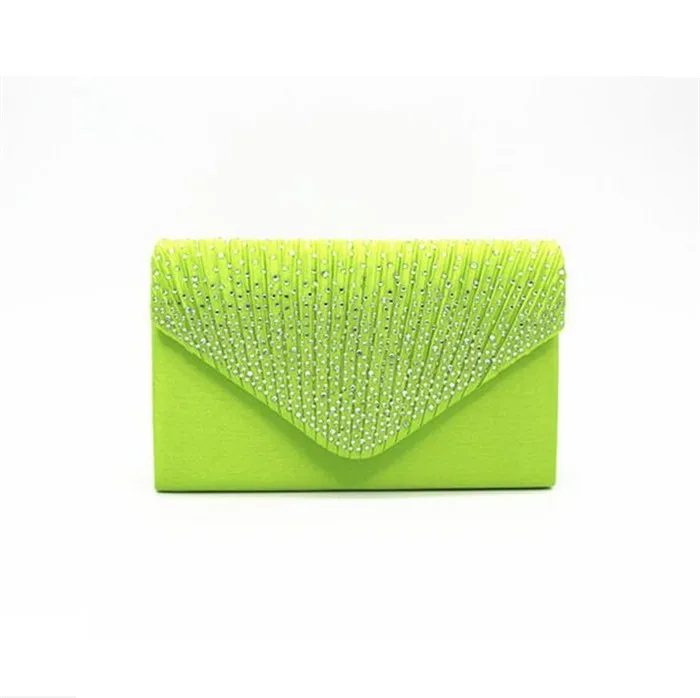 2017 New bridal glitter satin envelope clutch bag women evening bag