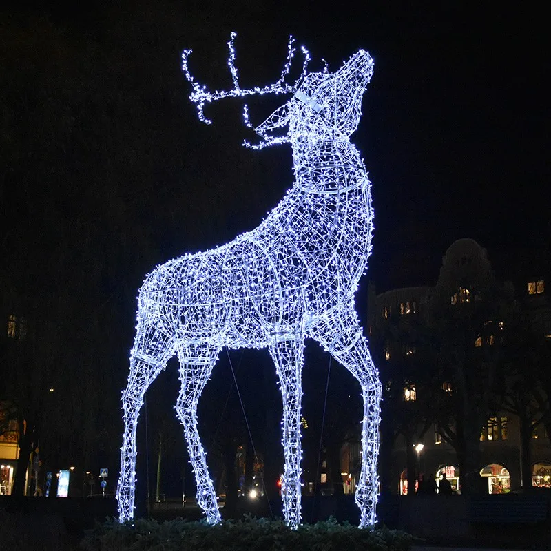 Ip65 Waterproof Led Christmas Reindeer Lighted Reindeer Wire Frame