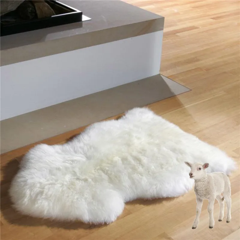 Hot New Zealand Raw Skin Tanned Real Long White Sheepskin Hot New Zealand Raw Skin Tanned