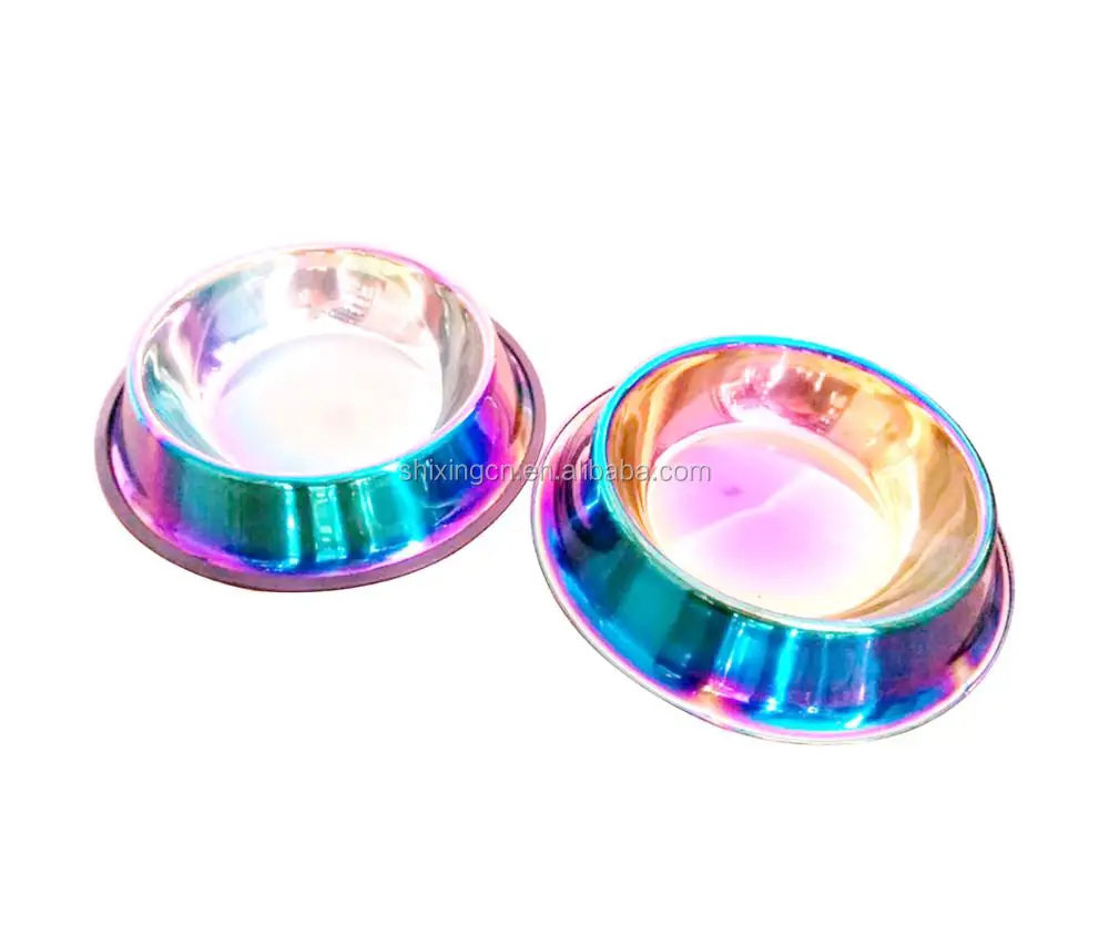 Colorful Rainbow Stainless Steel Pet Bowl Dog Bowl Buy Dog Bowl