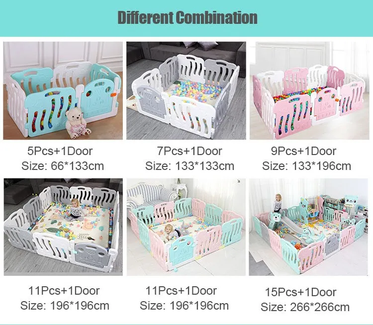 Quality Baby HDPE Plastic Playpen & Playyard for Bedroom and Living Room 0-8 Years factory