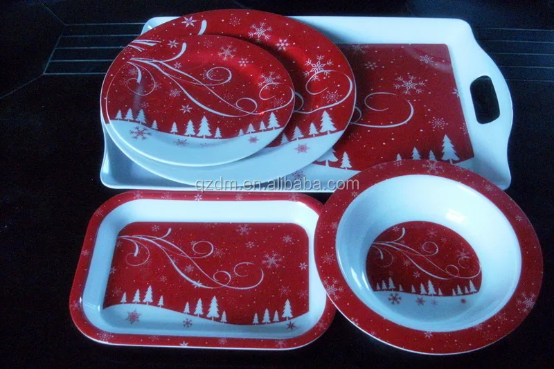 2015 Christmas Melamine Dinner Set/Xmas Melamine Tableware