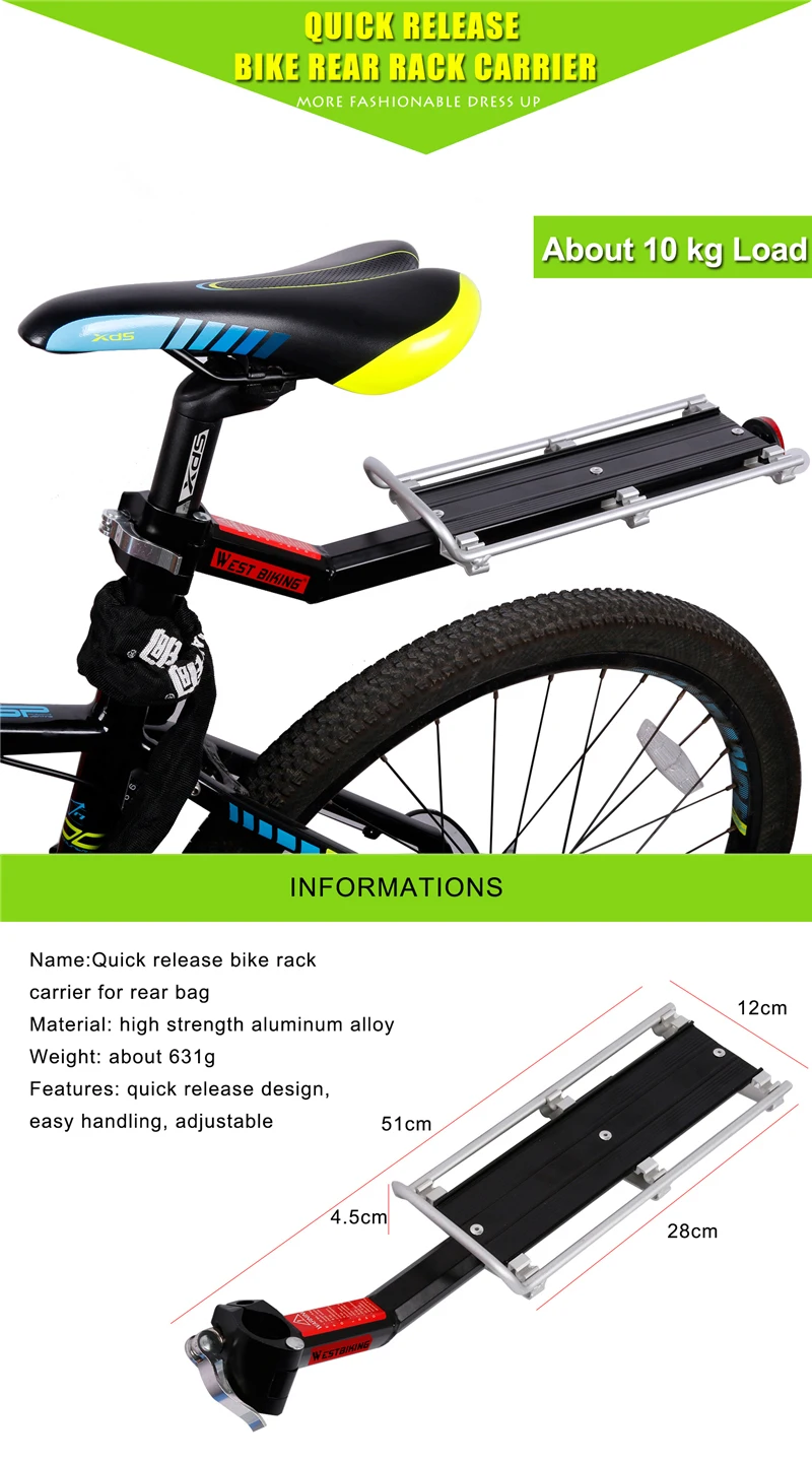 rear bike rack reflector