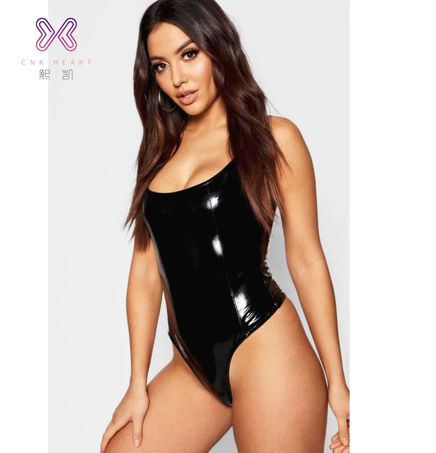 leather look bodysuit