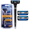 Manual shaver 5+1 layer razor 5 layers L type easy to row beard
