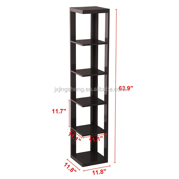 Estantes De Libros Modernos Cuadrados De 5 Capas Para Ahorro De Espacio