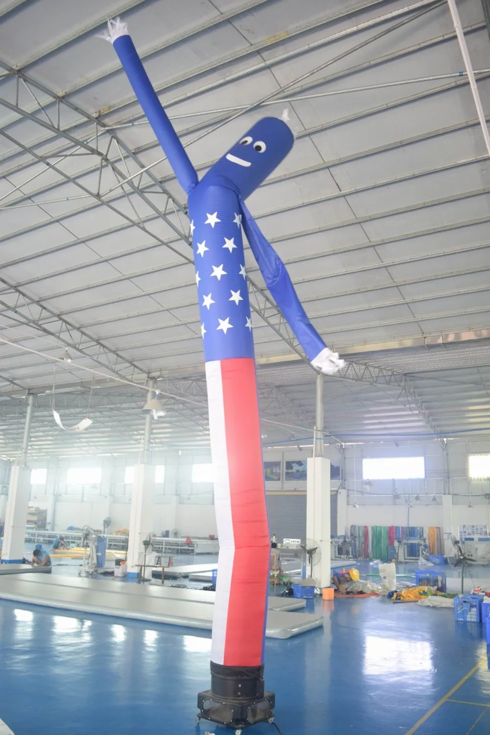 American Flag Indoor Inflatable Sky Air Dancers / Inflatable Tube Man