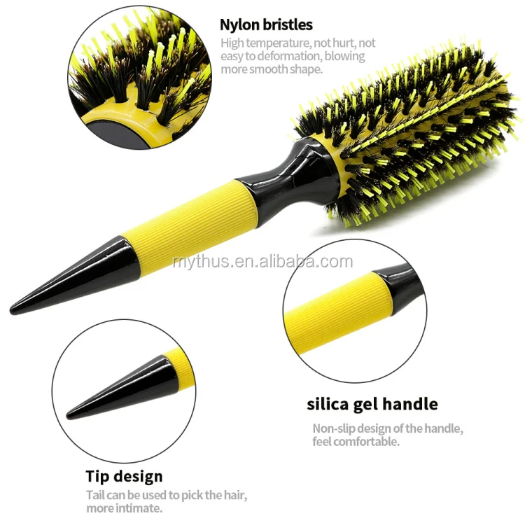 High Quality Nylon Bristle Anti Static Round Hair Brush Ecofriendly