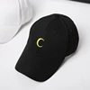 Summer custom moon embroidered logo 6 panel structured plain baseball cap hat