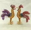 Home Decoration Colorful Aluminum Wire Cock Craft