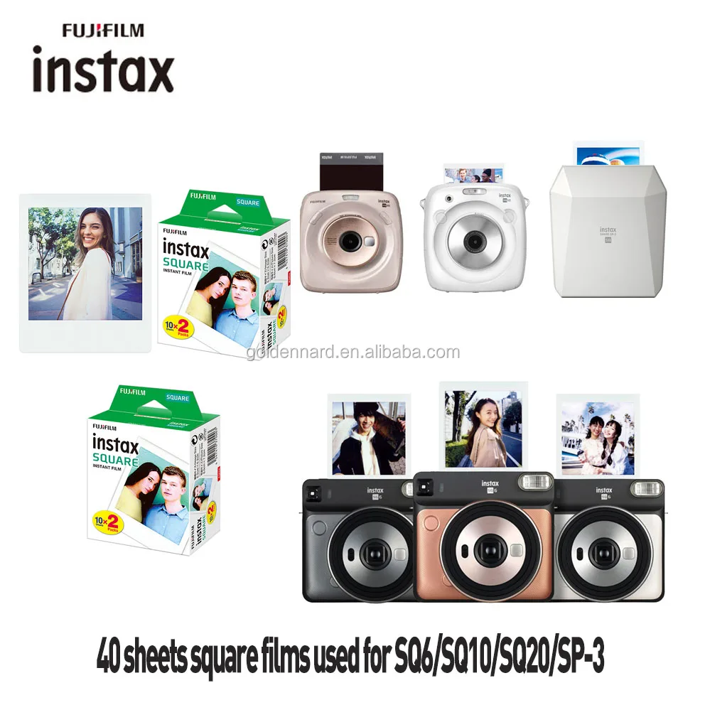 Beperking delicaat Beschrijving Fujifilm Instax Square Instant Film Twin Pack(2 Boxes,40 Photo  Sheets)compatible With Fujifilm Instax Square Sq6,Sq10,Sq20 - Buy Instax  Film Square,Fujifilm Instax Instant,Instax Square Border Stickers/coloful  Frame/desktop Product on Alibaba.com
