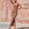 SP3024A Side Split Sleeveless Women Long Club Wear Party Dress Sexy 2018