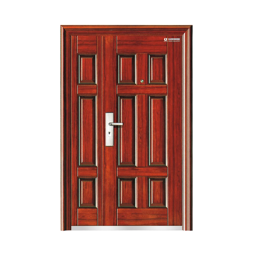 Traditional American Style Main Entrance Unequal Double Door Design ...