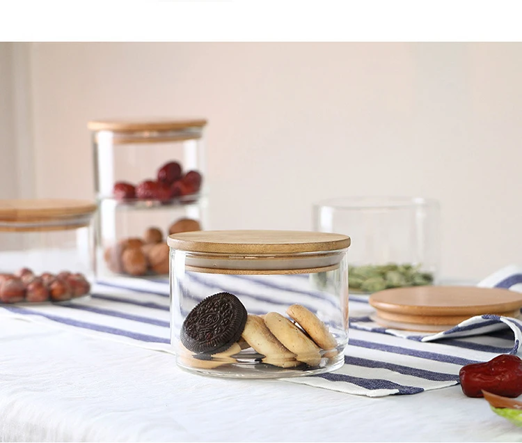 Wholesale Stackable Airtight Glass Jars Set Withbamboo Lid Buy Glass Jars With Bamboo Lid